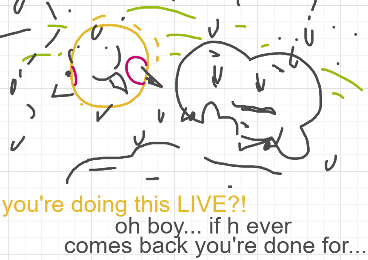 A panel from I've Been Everywhere, Man, episode nine of the Board Boards object show by Furretwalk/WalkingFurret.